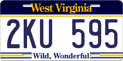 WV license plate 2KU595