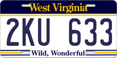 WV license plate 2KU633