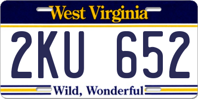 WV license plate 2KU652