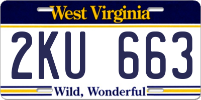 WV license plate 2KU663