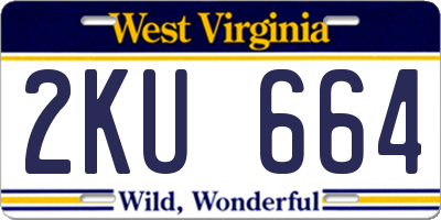 WV license plate 2KU664
