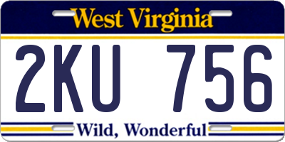 WV license plate 2KU756