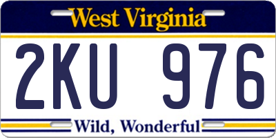 WV license plate 2KU976