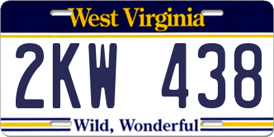 WV license plate 2KW438
