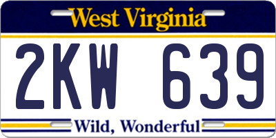 WV license plate 2KW639