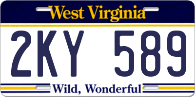 WV license plate 2KY589
