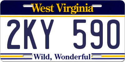 WV license plate 2KY590