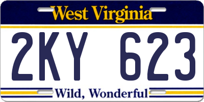 WV license plate 2KY623
