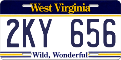WV license plate 2KY656