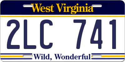WV license plate 2LC741
