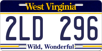 WV license plate 2LD296