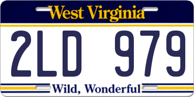 WV license plate 2LD979