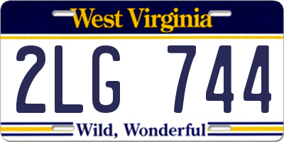 WV license plate 2LG744
