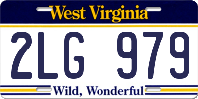 WV license plate 2LG979