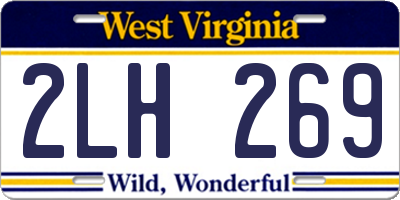 WV license plate 2LH269