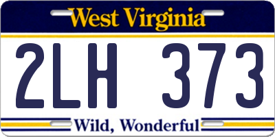 WV license plate 2LH373