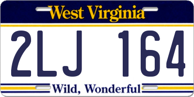 WV license plate 2LJ164