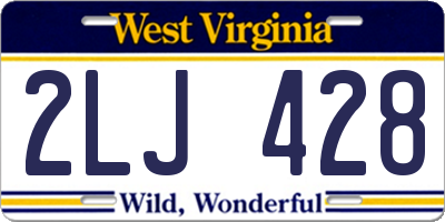 WV license plate 2LJ428