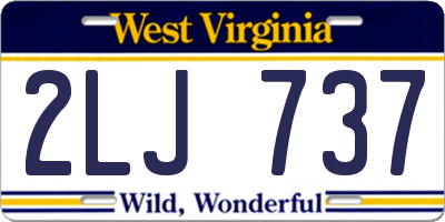 WV license plate 2LJ737