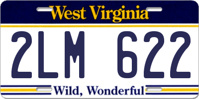 WV license plate 2LM622