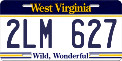 WV license plate 2LM627