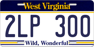 WV license plate 2LP300