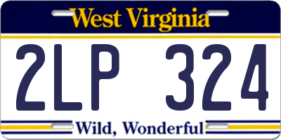 WV license plate 2LP324
