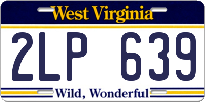WV license plate 2LP639