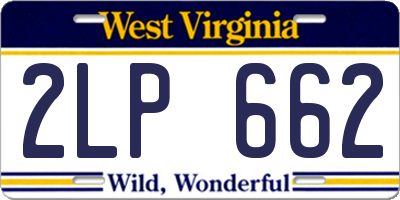 WV license plate 2LP662