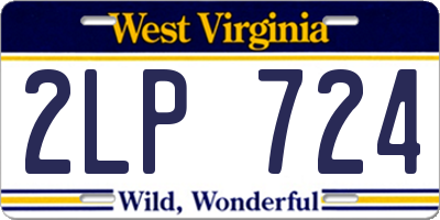 WV license plate 2LP724