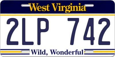 WV license plate 2LP742