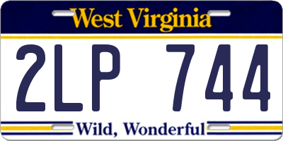 WV license plate 2LP744