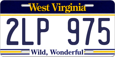 WV license plate 2LP975