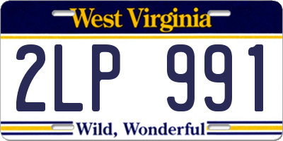 WV license plate 2LP991