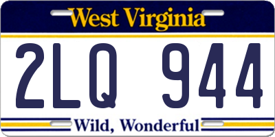 WV license plate 2LQ944