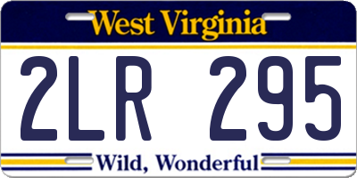 WV license plate 2LR295