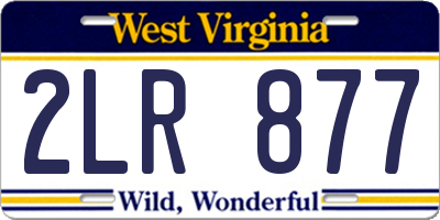 WV license plate 2LR877