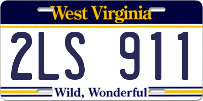 WV license plate 2LS911
