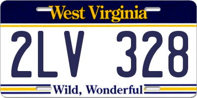 WV license plate 2LV328