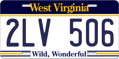 WV license plate 2LV506