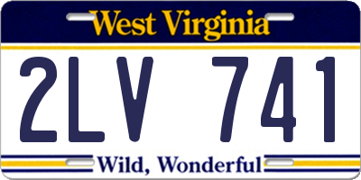 WV license plate 2LV741