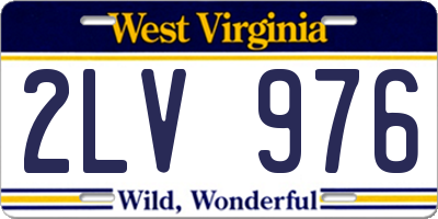 WV license plate 2LV976
