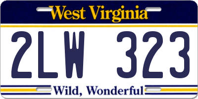 WV license plate 2LW323