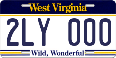 WV license plate 2LY000