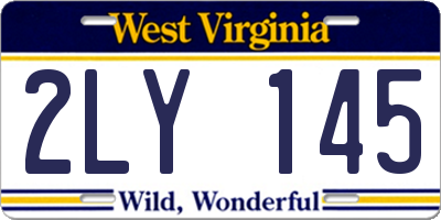 WV license plate 2LY145
