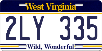 WV license plate 2LY335