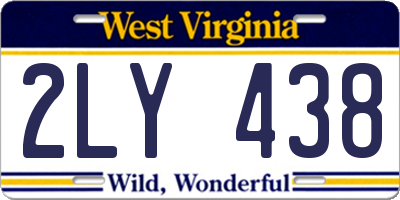 WV license plate 2LY438