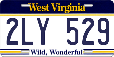 WV license plate 2LY529