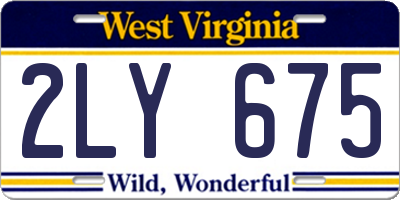 WV license plate 2LY675