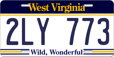 WV license plate 2LY773